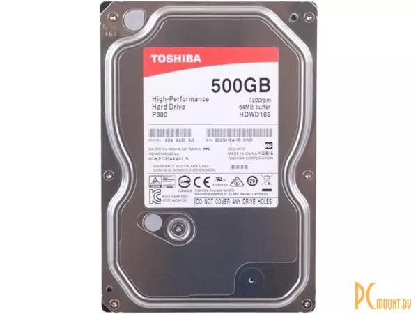 Жесткий диск 500GB Toshiba HDWD105UZSVA SATA-III