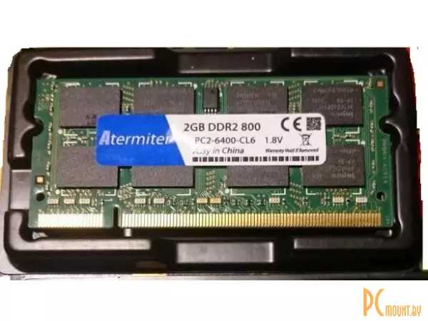 Память для ноутбука SODDR2, 2GB, PC6400 (800MHz), Atermiter